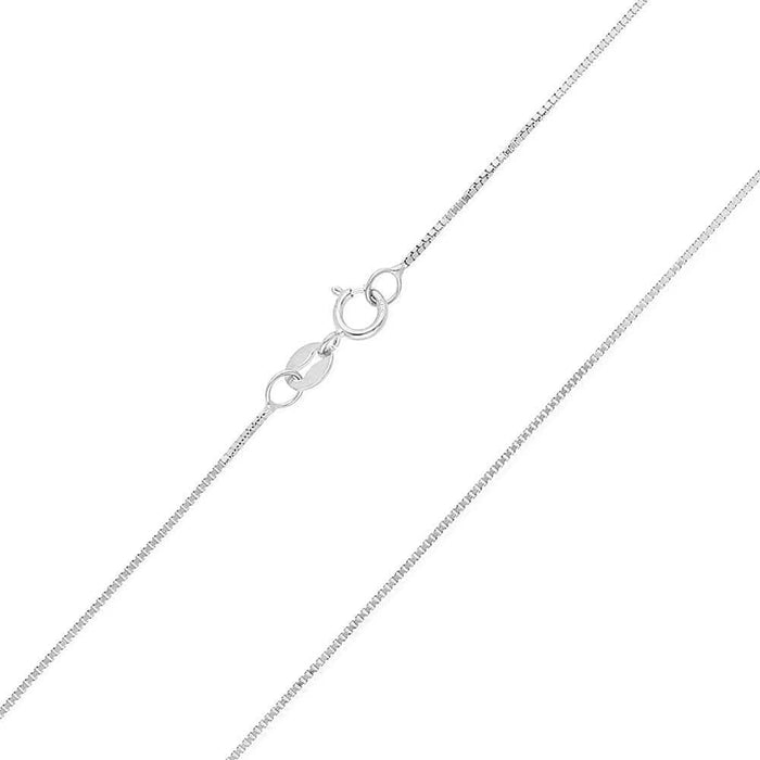 14K Yellow/White Gold 0.5mm Diamond-Cut Box Chain (Solid Links) 16"