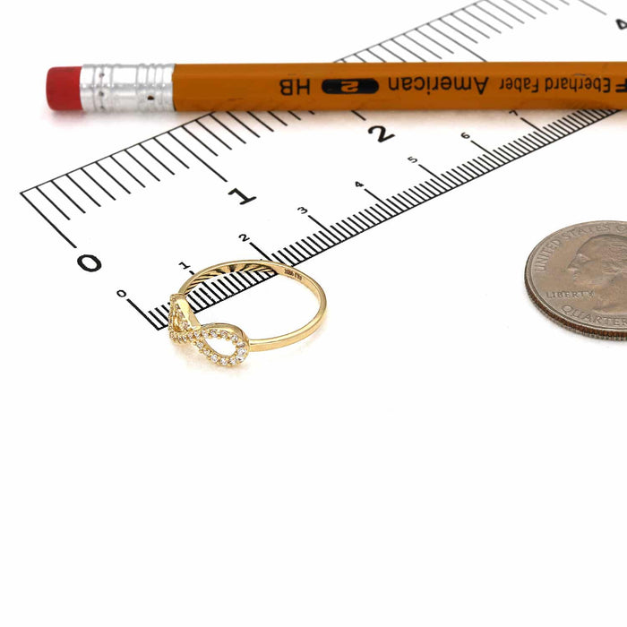 10K Gold Yellow CZ Infinity Ring - WJD Exclusives