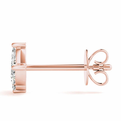0.50CTW Lab-Grown Diamond 3 Marquise-Cut 14K Gold Cluster Stud Earrings