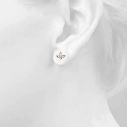 0.50CTW Lab-Grown Diamond 3 Marquise-Cut 14K Gold Cluster Stud Earrings