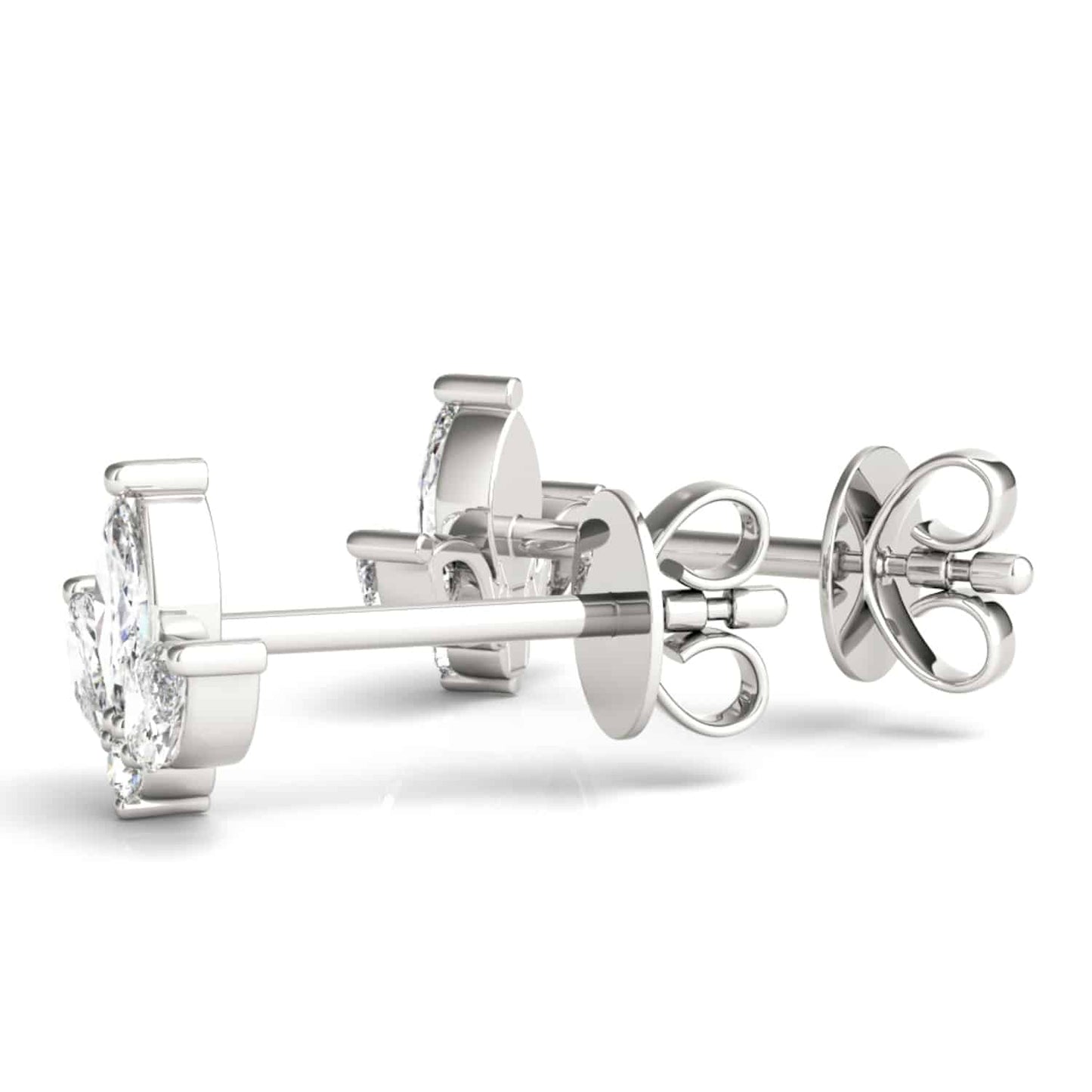 0.50CTW Lab-Grown Diamond 3 Marquise-Cut 14K Gold Cluster Stud Earrings