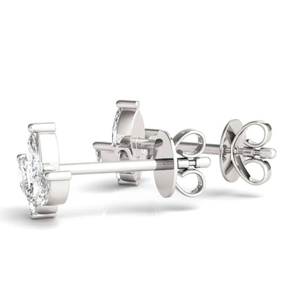 0.50CTW Lab-Grown Diamond 3 Marquise-Cut 14K Gold Cluster Stud Earrings