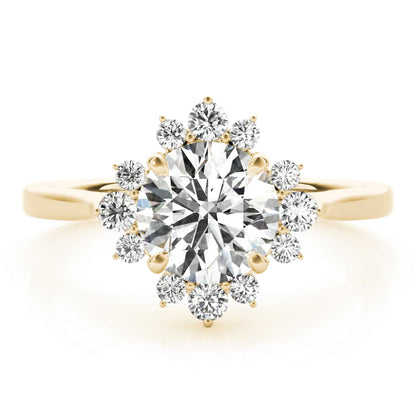 1.50CTW Lab-Grown Diamond 14K Gold Yellow Flower Engagement Ring