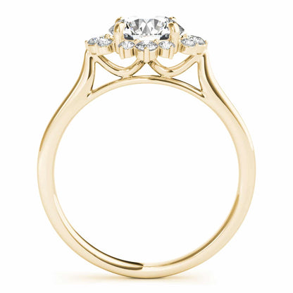 1.50CTW Lab-Grown Diamond 14K Gold Yellow Flower Engagement Ring