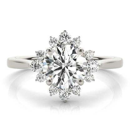 1.50CTW Lab-Grown Diamonds 14K Gold White Flower Engagement Ring