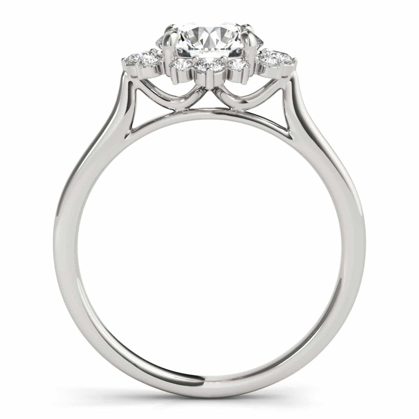 1.50CTW Lab-Grown Diamonds 14K Gold White Flower Engagement Ring