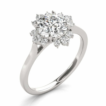 1.50CTW Lab-Grown Diamonds 14K Gold White Flower Engagement Ring