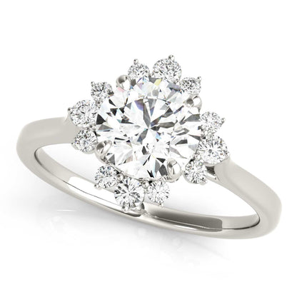 1.50CTW Lab-Grown Diamonds 14K Gold White Flower Engagement Ring