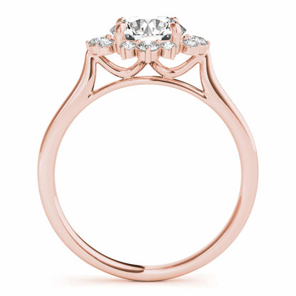 1.50CTW Lab-Grown Diamond 14K Gold Rose Flower Engagement Ring