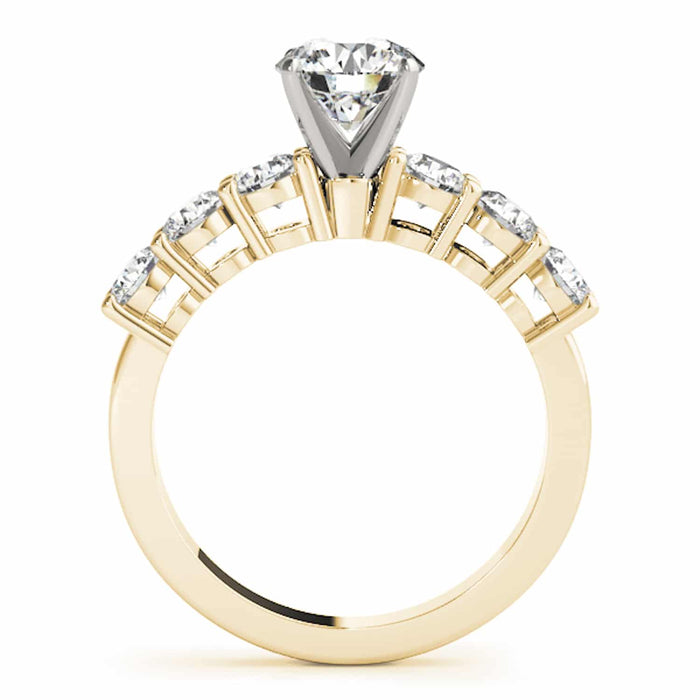 1.45CTW Lab - Grown Diamond 18K Gold Yellow Classic Engagement Ring - WJD Exclusives