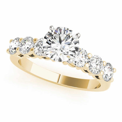 1.45CTW Lab-Grown Diamond 18K Gold Yellow Classic Engagement Ring