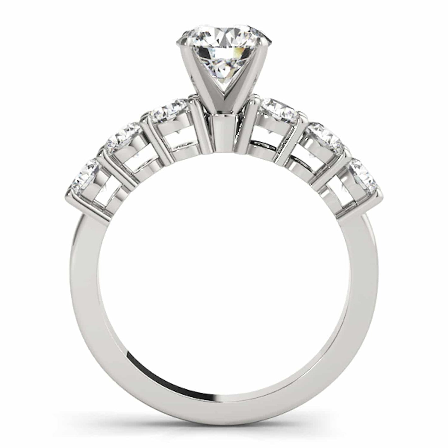 1.45CTW Lab-Grown Diamond 18K Gold White Classic Engagement Ring
