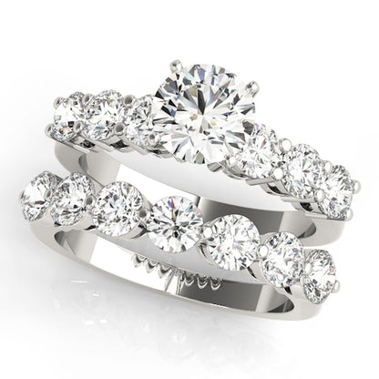 1.45CTW Lab-Grown Diamond 18K Gold White Classic Engagement Ring