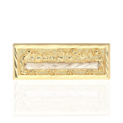 10k Gold Yellow The Last Supper Religious Diamond Cut Ring Size 5-8