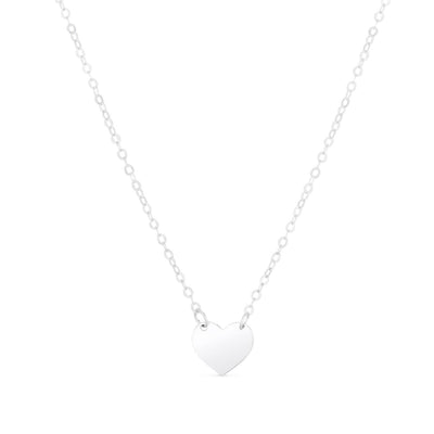 Engravable 14K Yellow Gold Heart Cable Necklace (Hollow) Adjustable 16" - 18" - WJD Exclusives