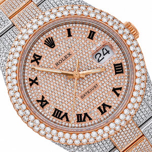 Rolex Datejust 126300 41mm Diamond Dial Quickset Steel Rose Gold Watch