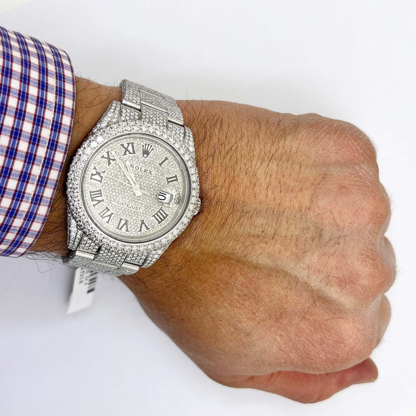 Rolex Datejust Automatic Custom Real Diamond Full Pave 41mm Watch