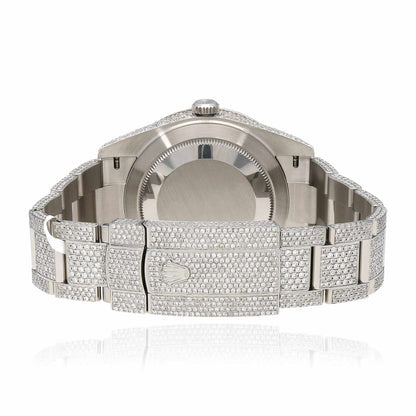 Rolex Datejust Automatic Custom Real Diamond Full Pave 41mm Watch