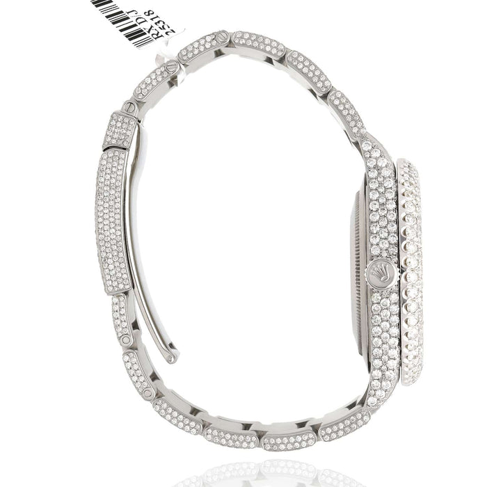 Rolex Datejust Automatic Custom Natural Diamond Full Pave 41mm Watch - WJD Exclusives