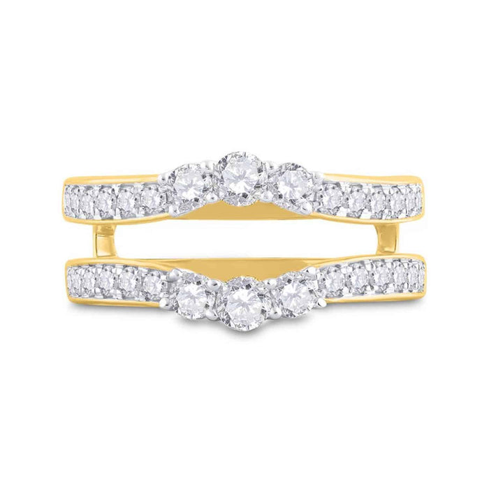 1CTW Natural Diamond 14K Yellow Gold Wrap Guard Ring Enhancer - WJD Exclusives
