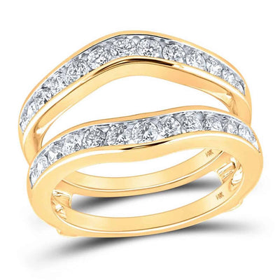 1CTW Natural Diamond 14K Yellow Gold Channel Wrap Ring Enhancer - WJD Exclusives