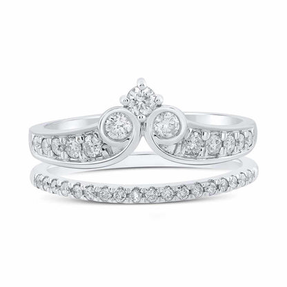 0.50CTW Real Diamond 14K Gold White Wrap Ring Enhancer