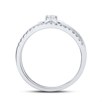 0.50CTW Real Diamond 14K Gold White Wrap Ring Enhancer