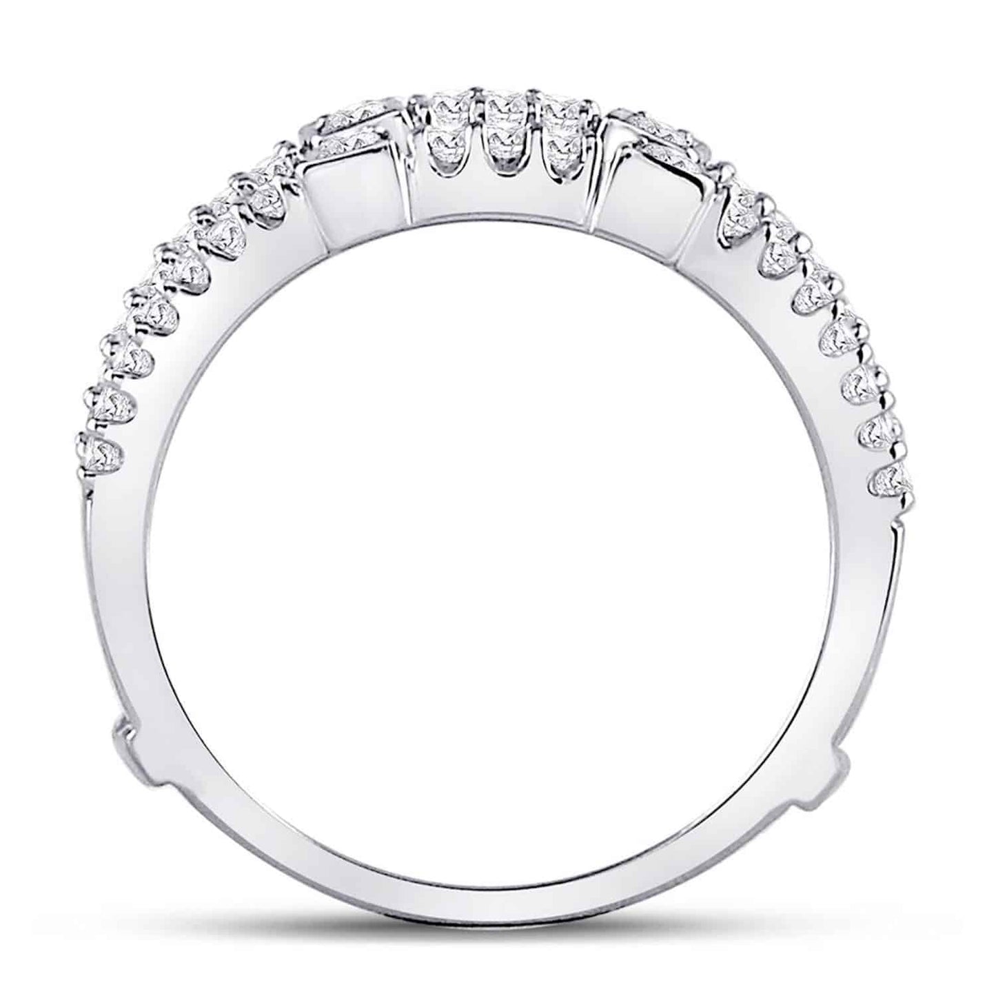 0.35CTW Real Diamond 14K Gold White Wrap Ring Enhancer