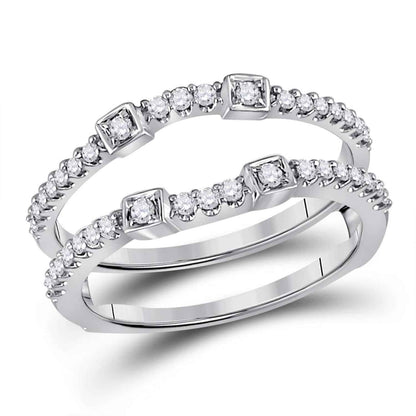 0.35CTW Real Diamond 14K Gold White Wrap Ring Enhancer
