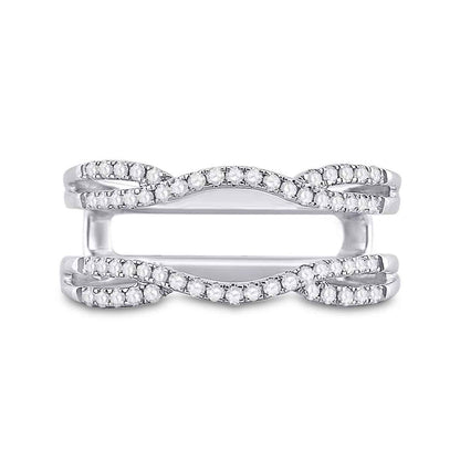 0.35CTW Real Diamond 14K Gold White Solitaire Ring Enhancer