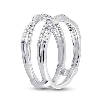 0.35CTW Real Diamond 14K Gold White Solitaire Ring Enhancer