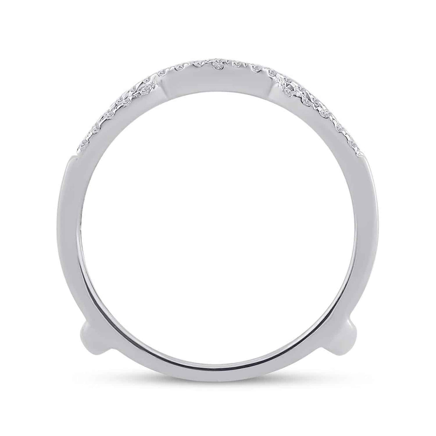 0.35CTW Real Diamond 14K Gold White Solitaire Ring Enhancer
