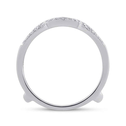 0.35CTW Real Diamond 14K Gold White Solitaire Ring Enhancer