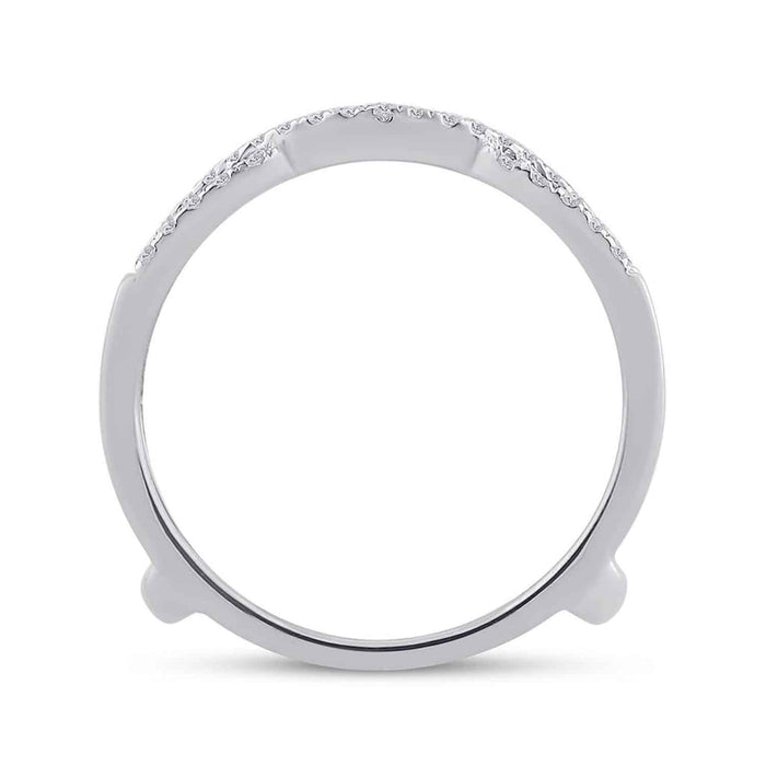 0.35CTW Natural Diamond 14K Gold White Solitaire Ring Enhancer - WJD Exclusives