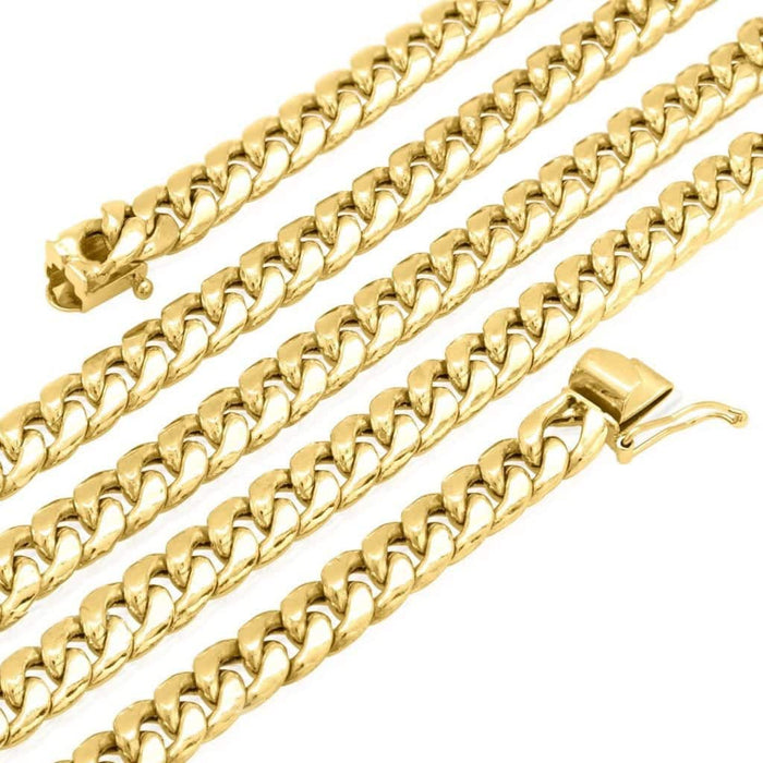 14K Yellow Gold 6.7mm Miami Cuban Chain (Hollow) 24"-32"