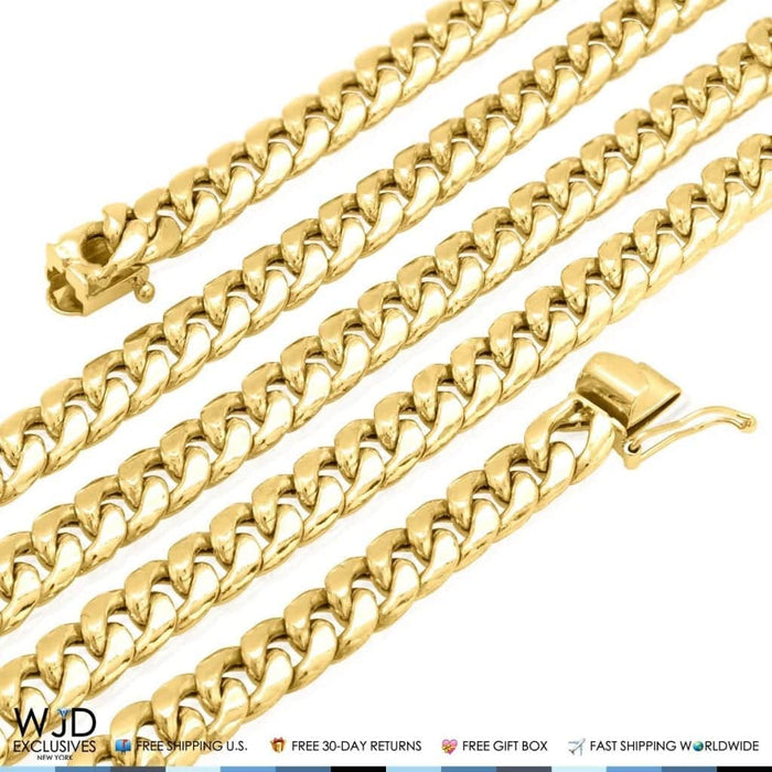 10K Yellow Gold 7.5mm Miami Cuban Chain (Hollow) 30"