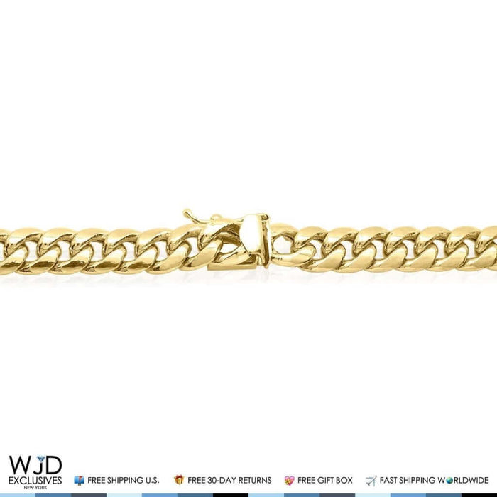 10K Yellow Gold8mm Miami Cuban Chain (Hollow) 34"