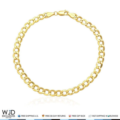 10K Yellow Gold 5.5mm Cuban Curb Bracelet (Hollow) 8"
