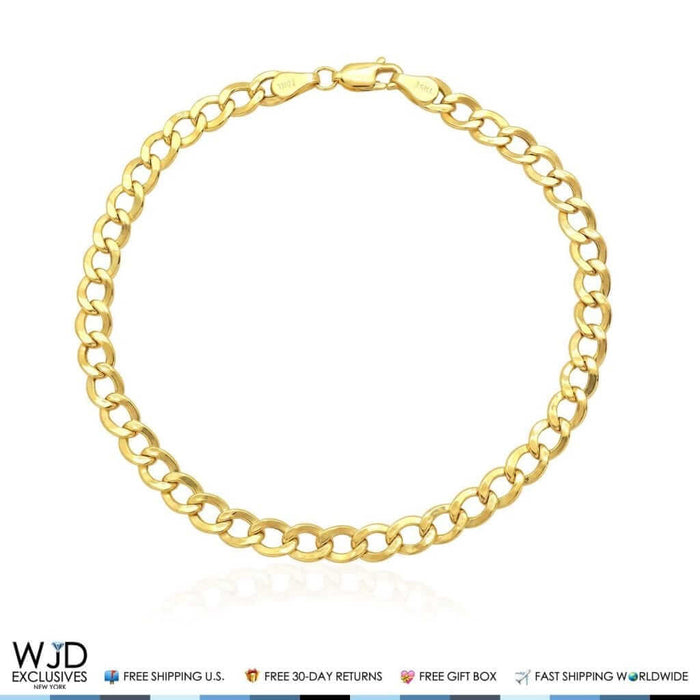 10K Yellow Gold 5.5mm Cuban Curb Bracelet (Hollow) 8"