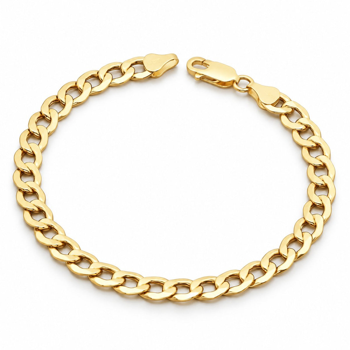10K Yellow Gold 6.7mm Cuban Curb Bracelet (Hollow) 8.5"
