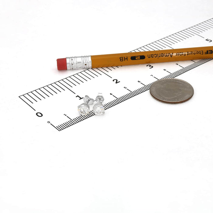 Charles & Colvard Forever One Moissanite 14K White Gold Stud Earrings 4mm - 8mm - WJD Exclusives