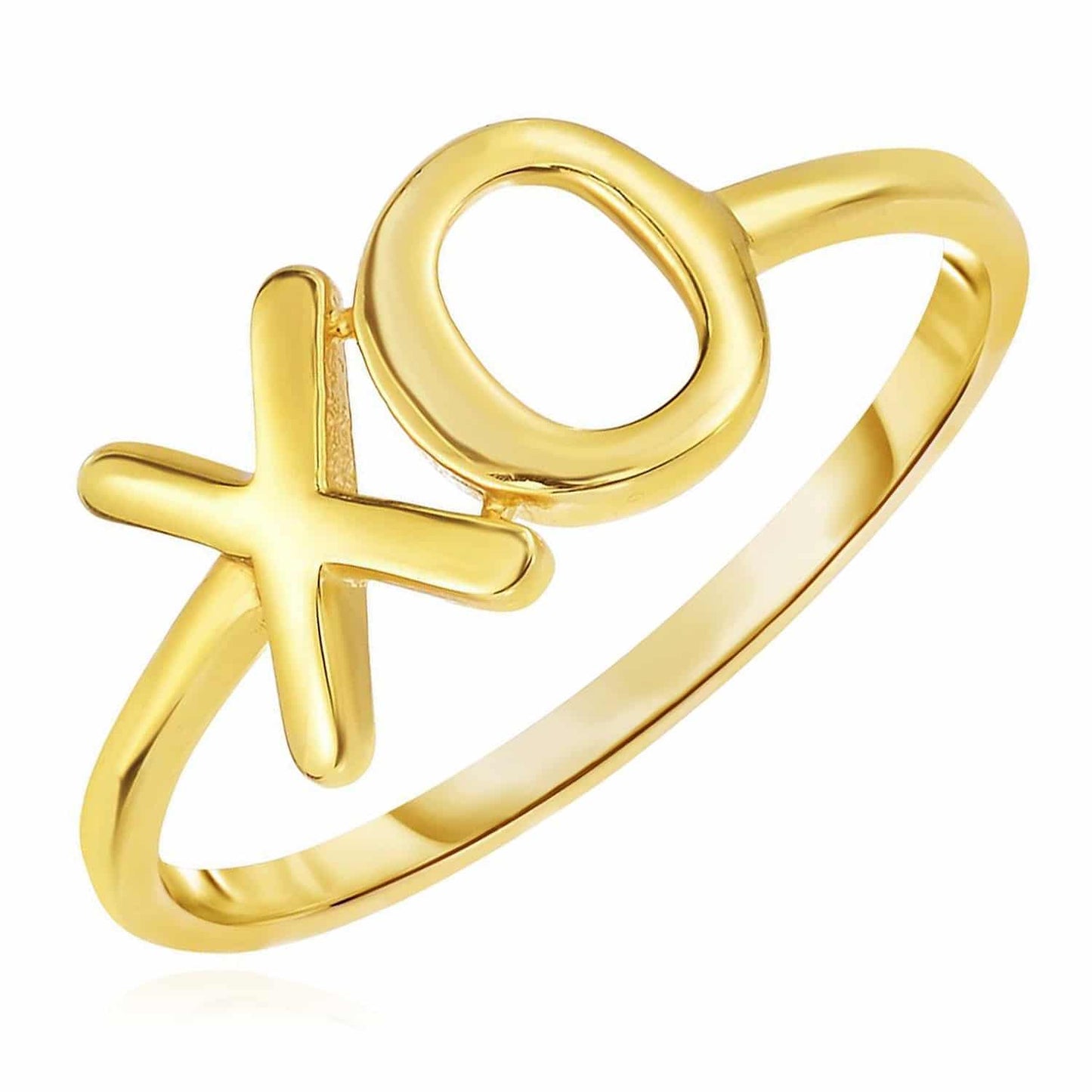 14K Gold Stackable XO Ring