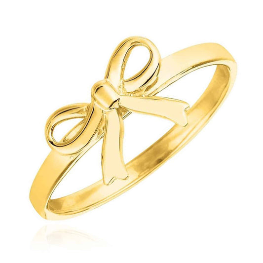 14K Gold Stackable Bow Tie Ring