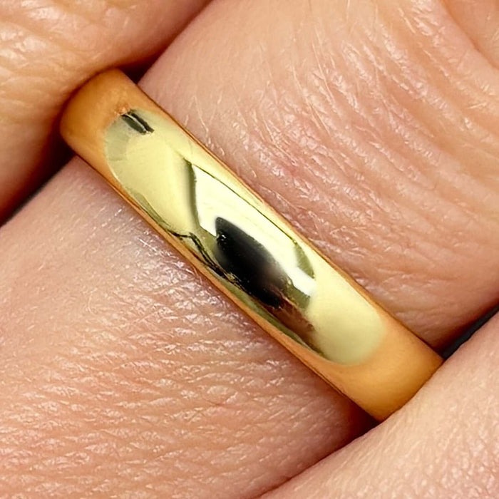 14K Gold 4mm Wedding Band Ring - WJD Exclusives