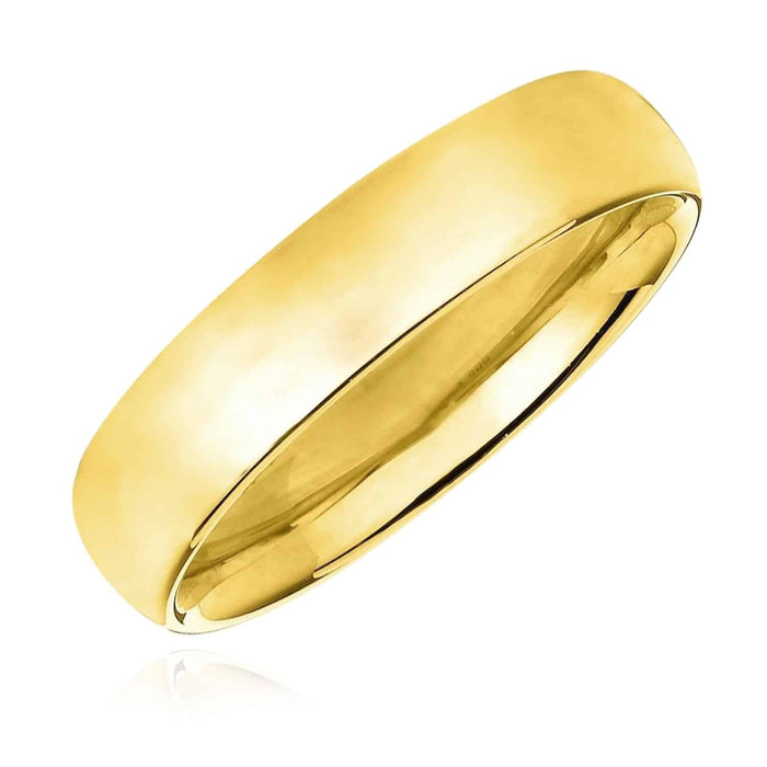 14K Yellow Gold 5mm Classic Wedding Band - WJD Exclusives