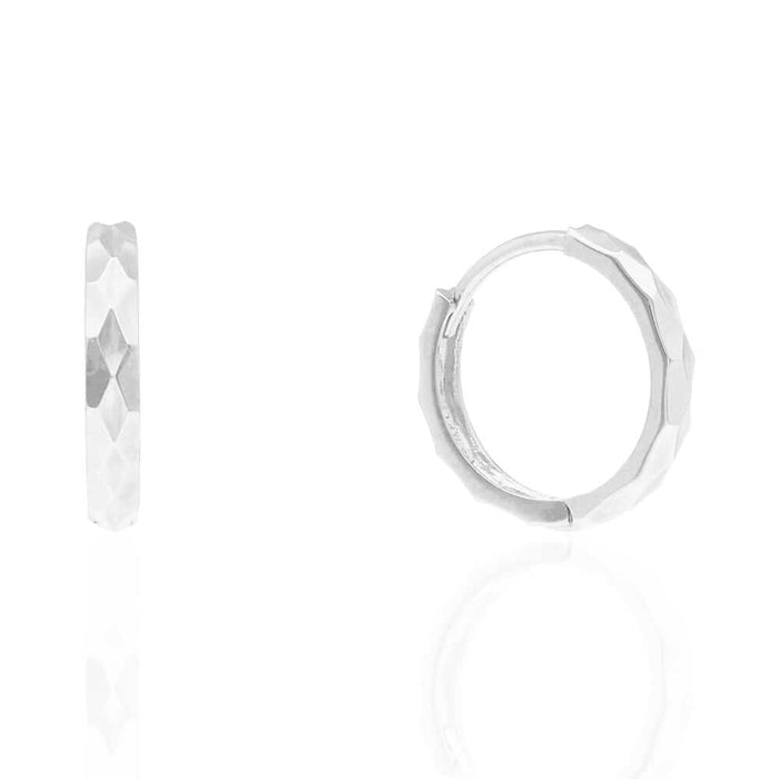 14k Gold Hoop Earrings 12mm Hinged Snapback Yellow Gold, Rose Gold & White Gold