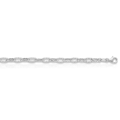 14K Yellow White Gold 3.5mm Textured Cable Anklet (Hollow) 10" - WJD Exclusives