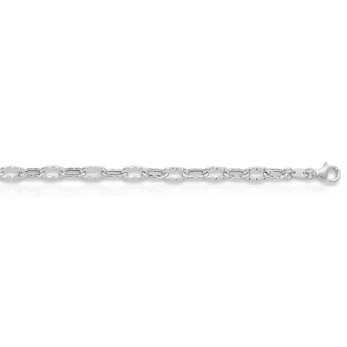 14K Yellow White Gold 3.5mm Textured Cable Anklet (Hollow) 10" - WJD Exclusives