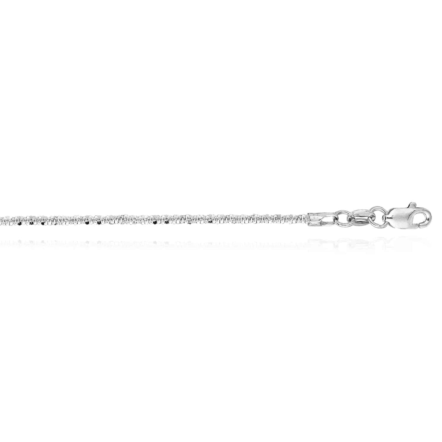 14K Gold Yellow White Rose 1.5mm Diamond-Cut Chain Sparkle Chain 16"-20"