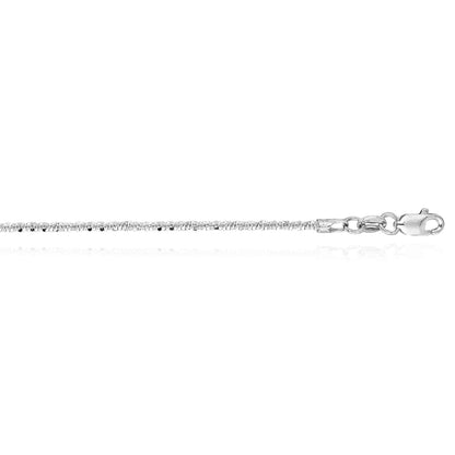 14K Gold Yellow White Rose 1.5mm Diamond-Cut Chain Sparkle Chain 16"-20"